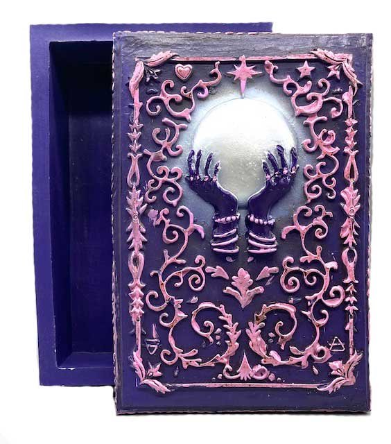3 3/4"x 5 1/2" Crystal Ball tarot box (image for) 3 3/4"x 5 1/2" Crystal Ball tarot box