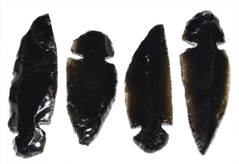 (set of 100) ~2" Arrowhead Black Obsidian (image for) (set of 100) ~2" Arrowhead Black Obsidian