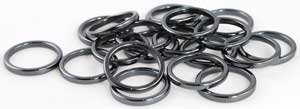 (set of 100) 3mm Hematite rings (image for) (set of 100) 3mm Hematite rings